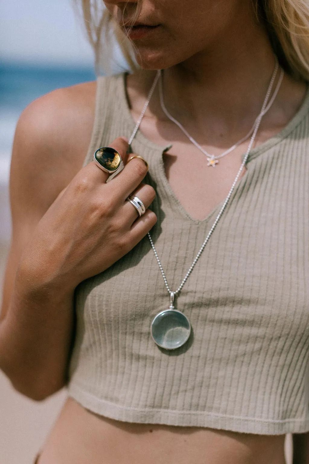 3 Wish Silver, Copper and Brass Ring