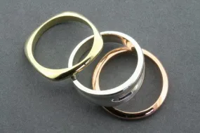 3 Wish Silver, Copper and Brass Ring