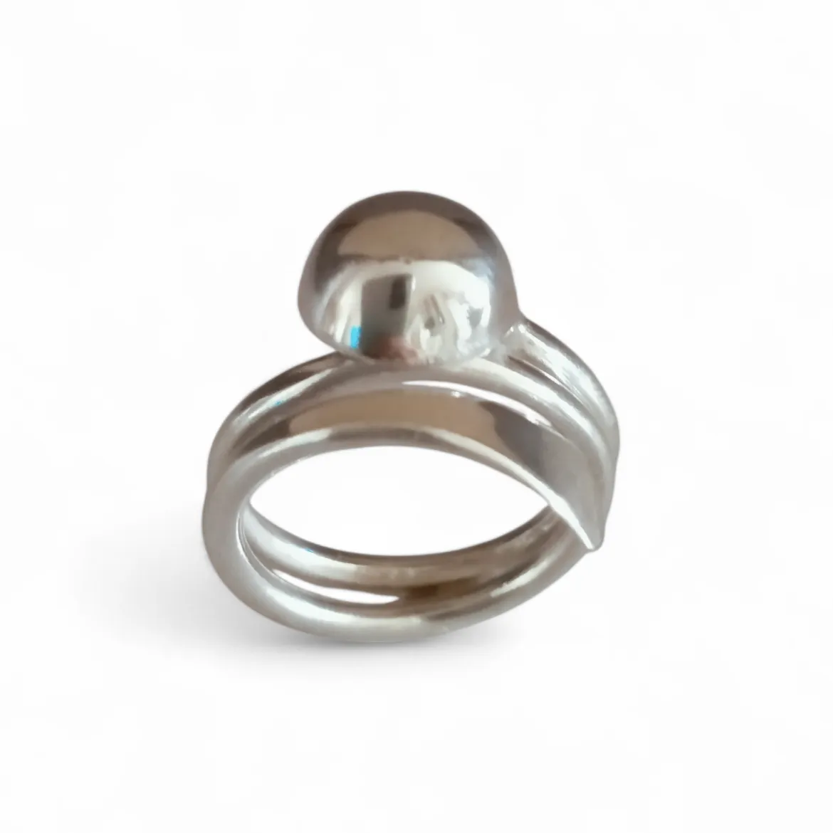 925 Sterling Silver Multi Wire Ring With Dome Centre