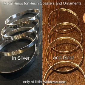 Back for the Season! Metal Rings   Backer Film for Coasters and Ornaments - 4 pack