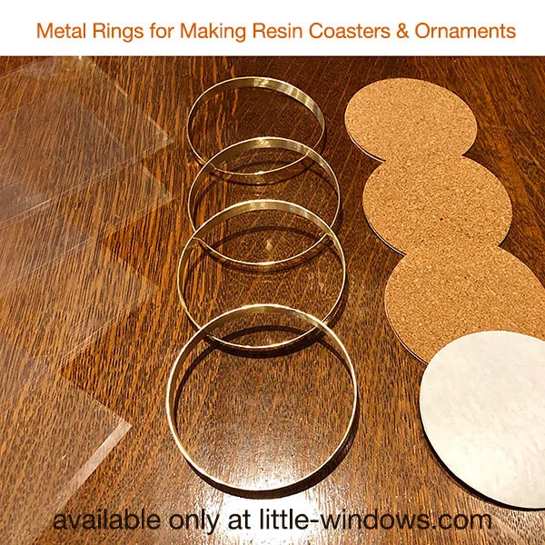 Back for the Season! Metal Rings   Backer Film for Coasters and Ornaments - 4 pack