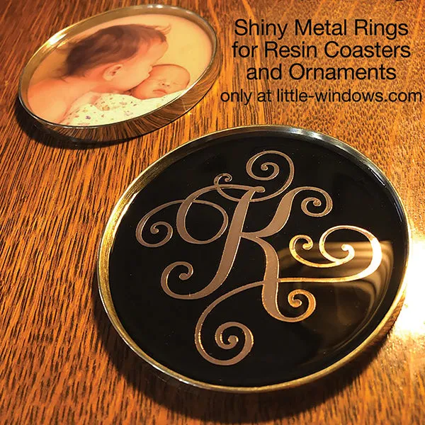 Back for the Season! Metal Rings   Backer Film for Coasters and Ornaments - 4 pack