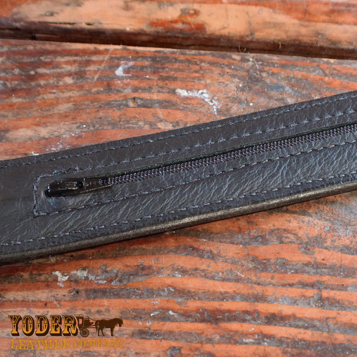 Basket Weave Brown Money Belt