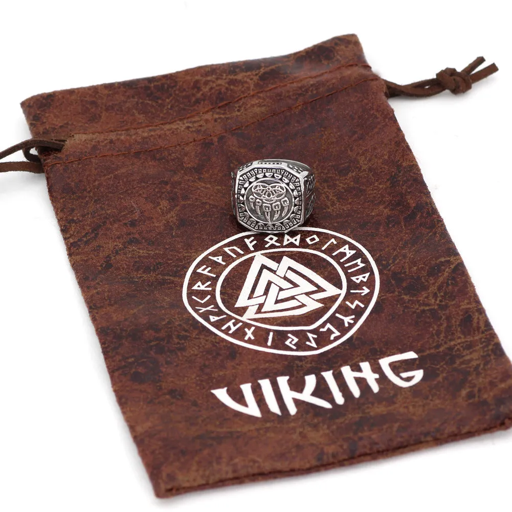 Beowulf Regalia Handcrafted Stainless Steel Veles Signet Ring
