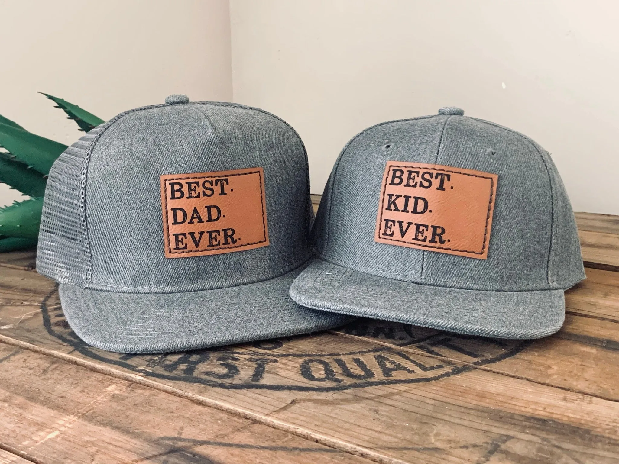 BEST DAD EVER   BEST KID EVER Matching Father & Son or Daughter SnapBack Hats.