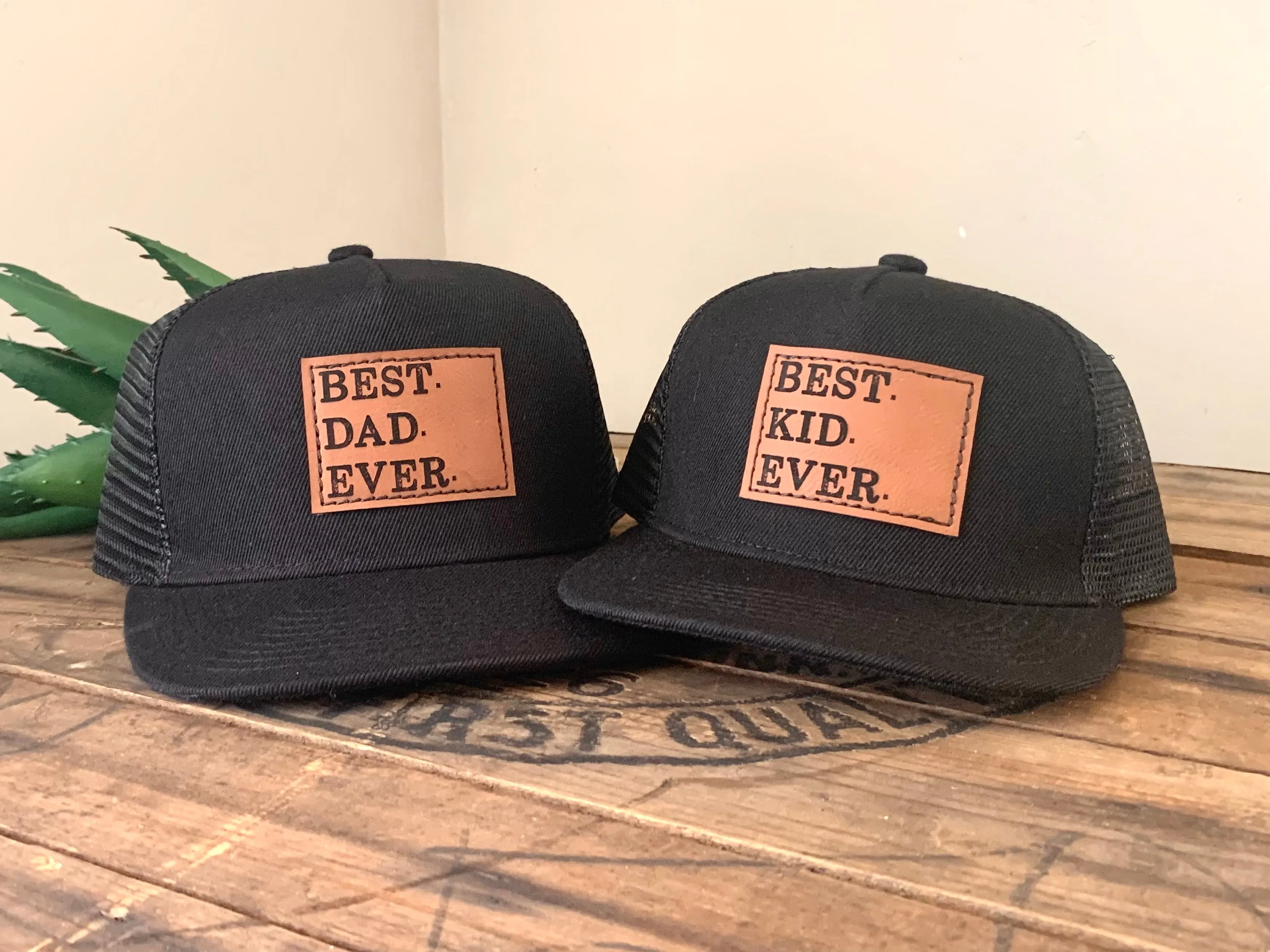 BEST DAD EVER   BEST KID EVER Matching Father & Son or Daughter SnapBack Hats.