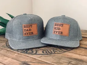 BEST DAD EVER   BEST KID EVER Matching Father & Son or Daughter SnapBack Hats.
