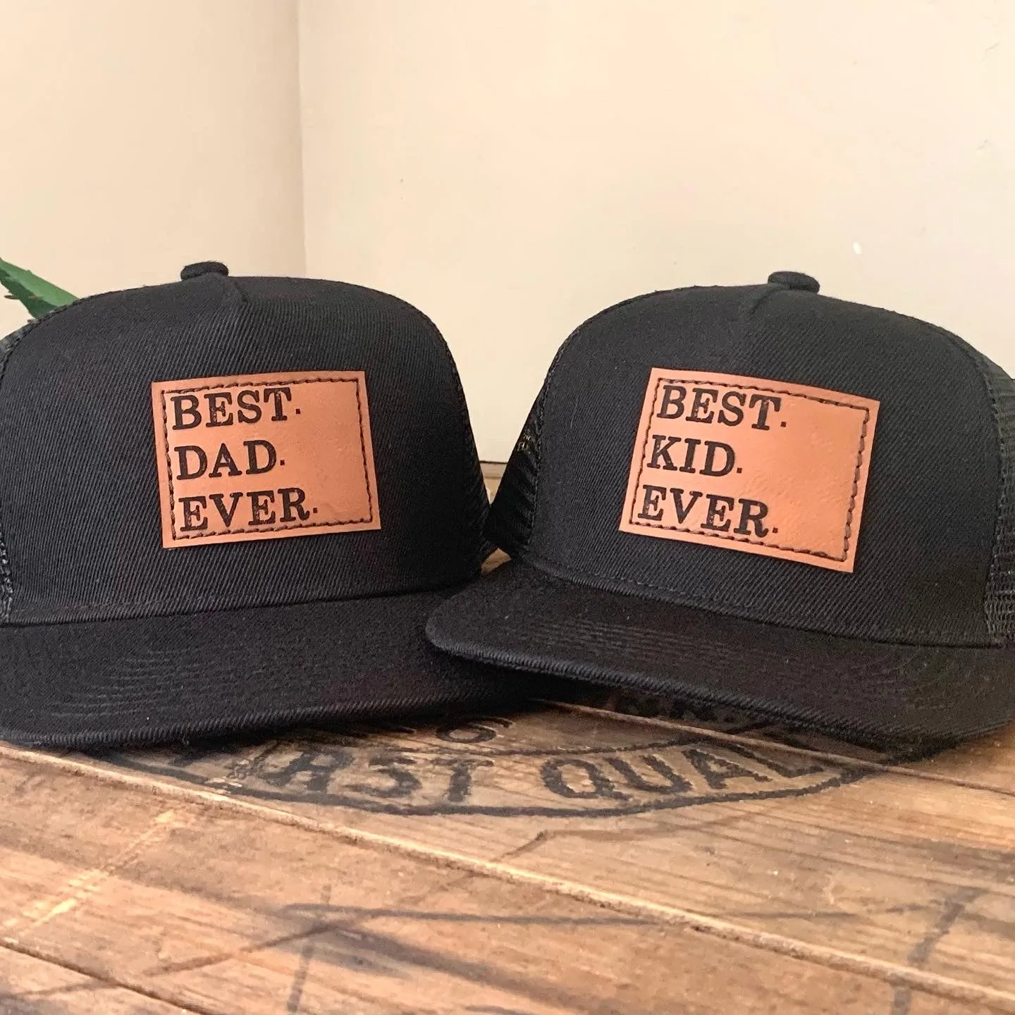 BEST DAD EVER   BEST KID EVER Matching Father & Son or Daughter SnapBack Hats.