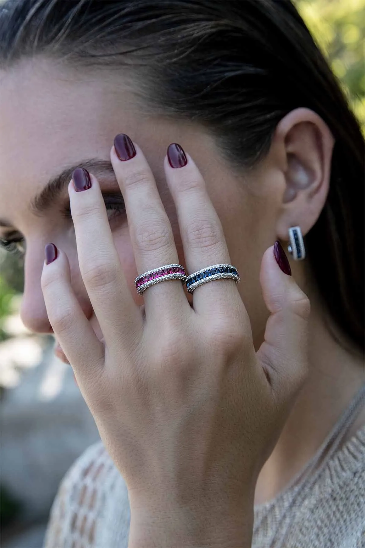 Blue Pavé Ring