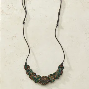 Bodri Batik Leather Statement Necklace