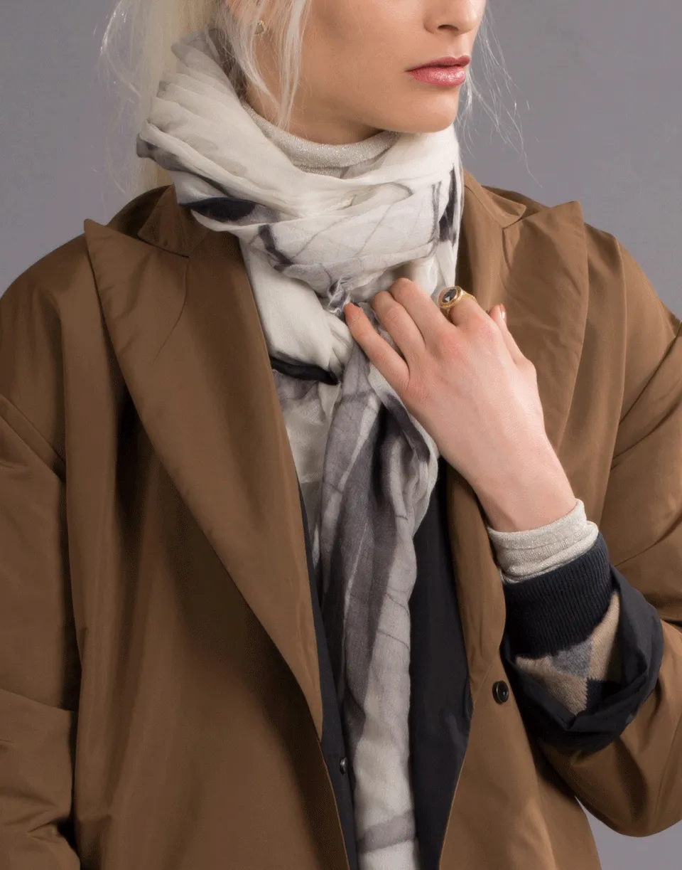 Boiled Cashmere Printed Scarf