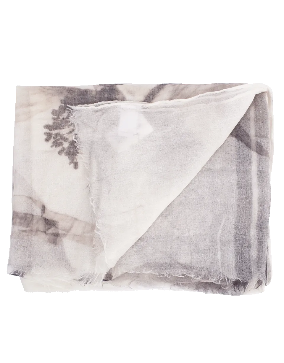 Boiled Cashmere Printed Scarf
