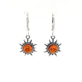 Brilliant Baltic Amber Sun Earrings