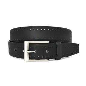 CREWE - Mens Black Premium Leather Belt