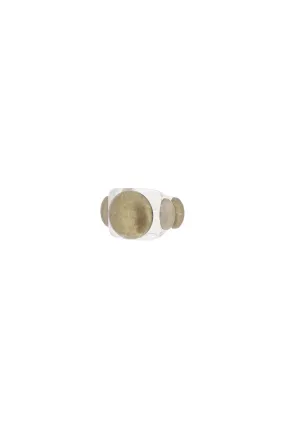 crystal aged gold ring
