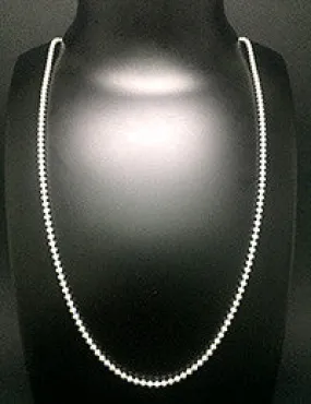 Delicate Beaded Silver Chain