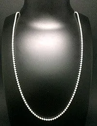 Delicate Beaded Silver Chain