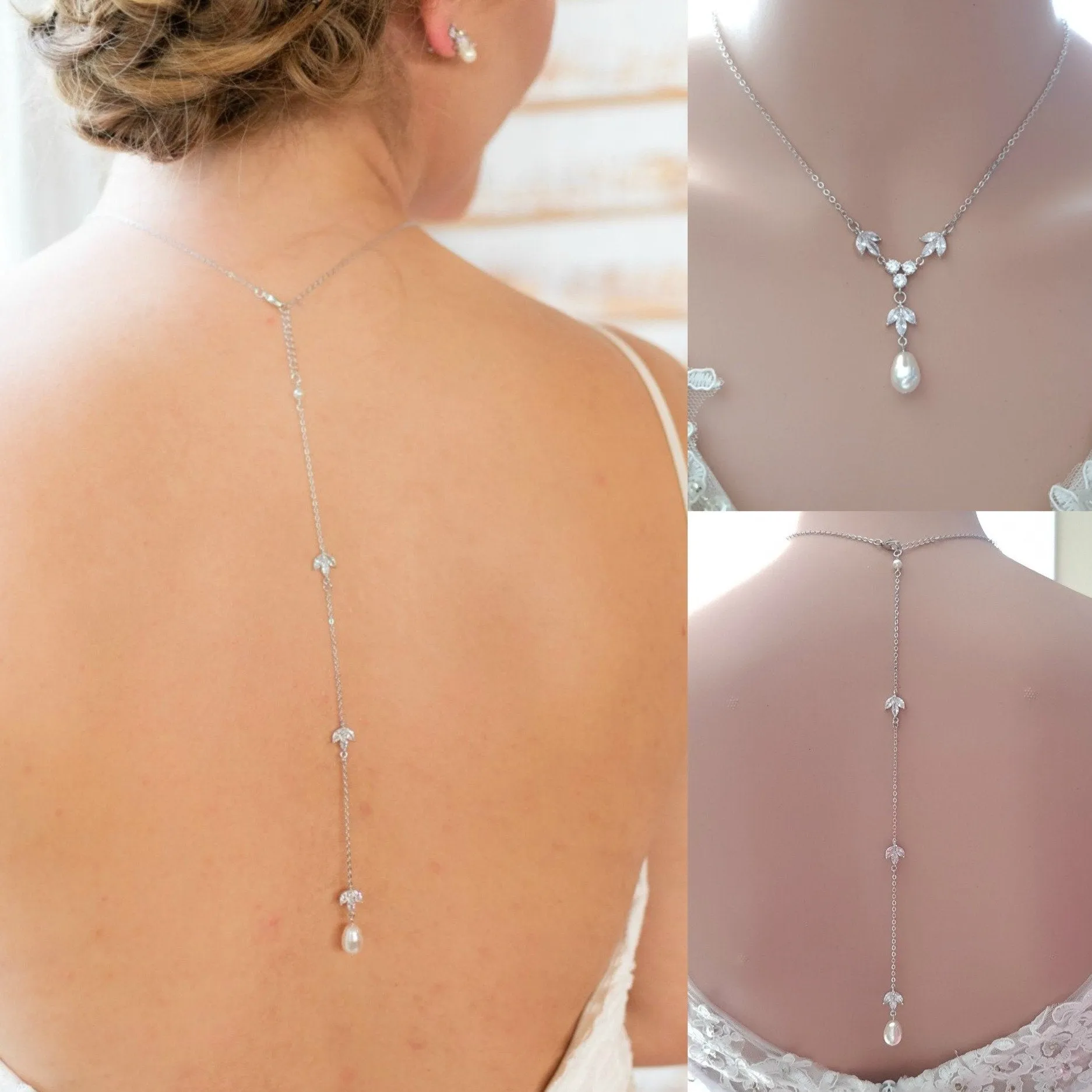 Delicate Gold Wedding Jewelry Set-Leila
