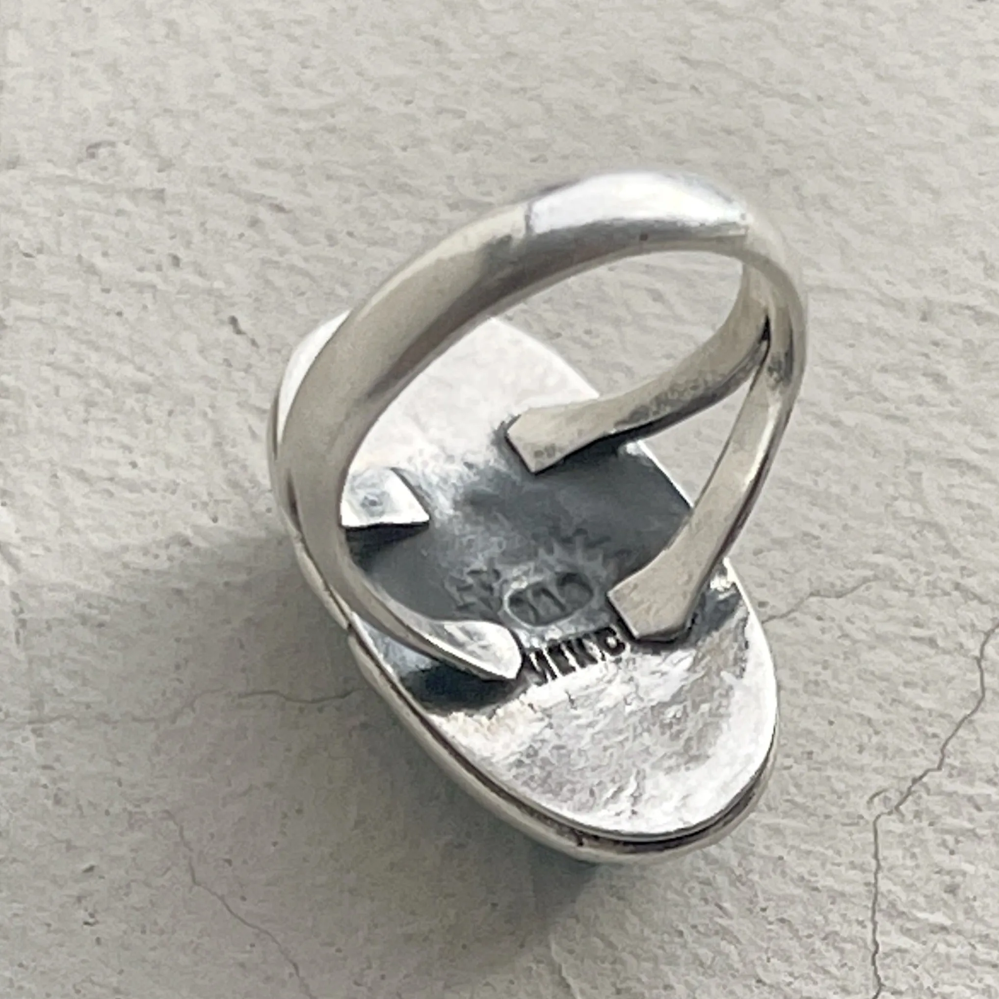 Indie Handcrafted 980 Silver Turquoise Ring