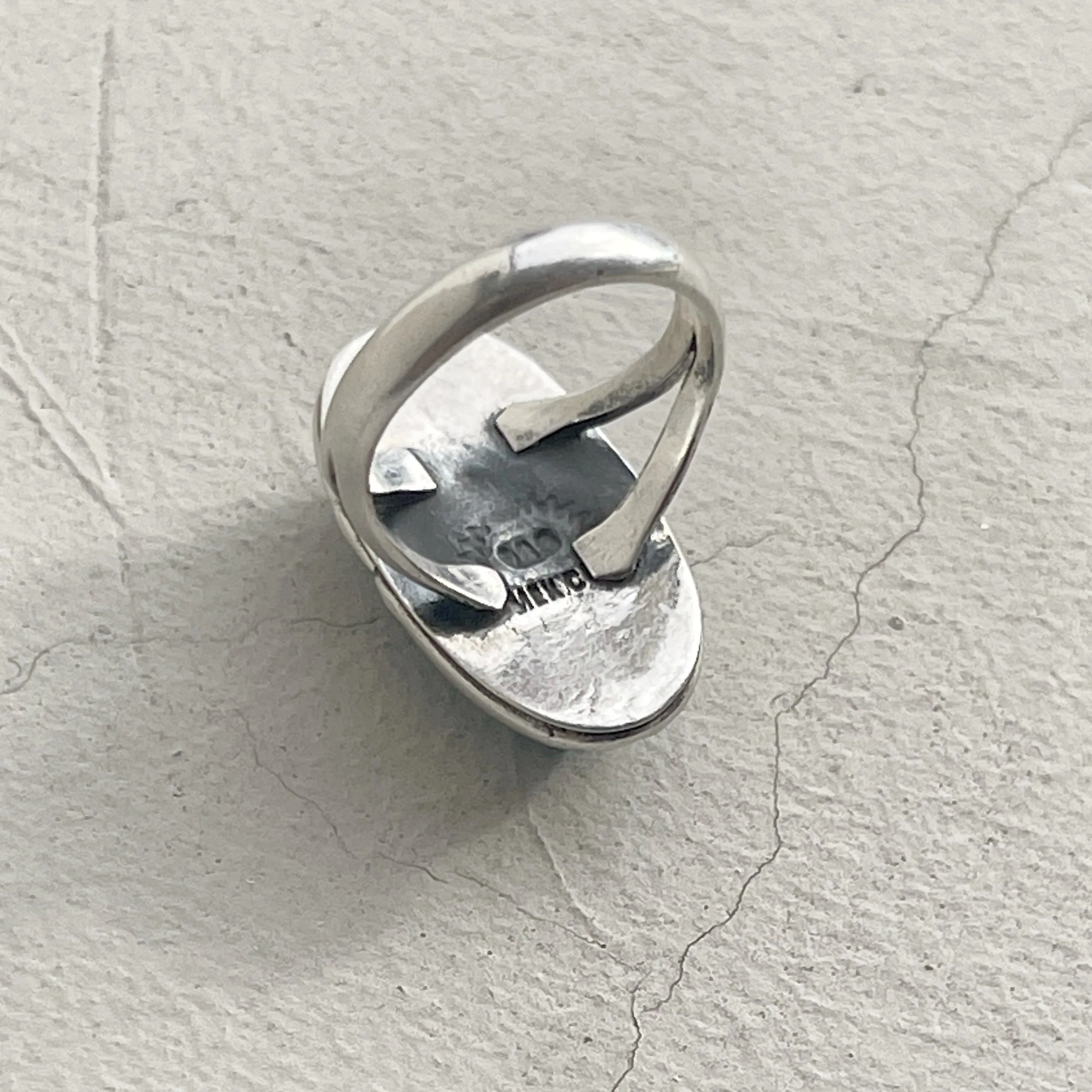 Indie Handcrafted 980 Silver Turquoise Ring