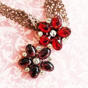 Large glass buttons for floral embellishments