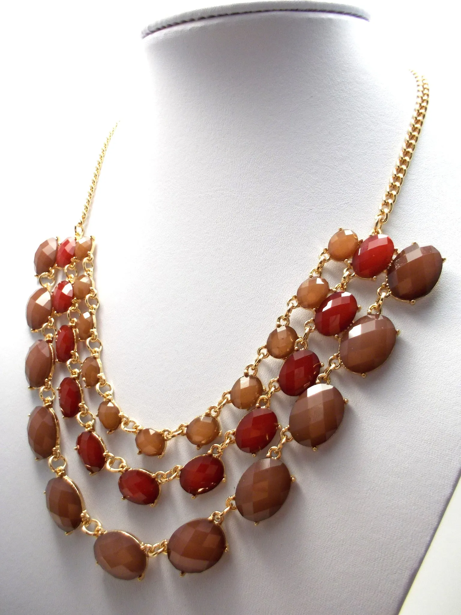 Layered Jeweled Statement Necklace