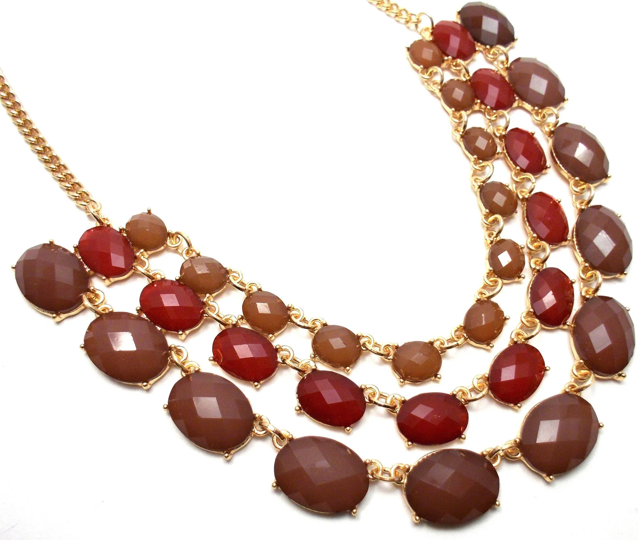 Layered Jeweled Statement Necklace