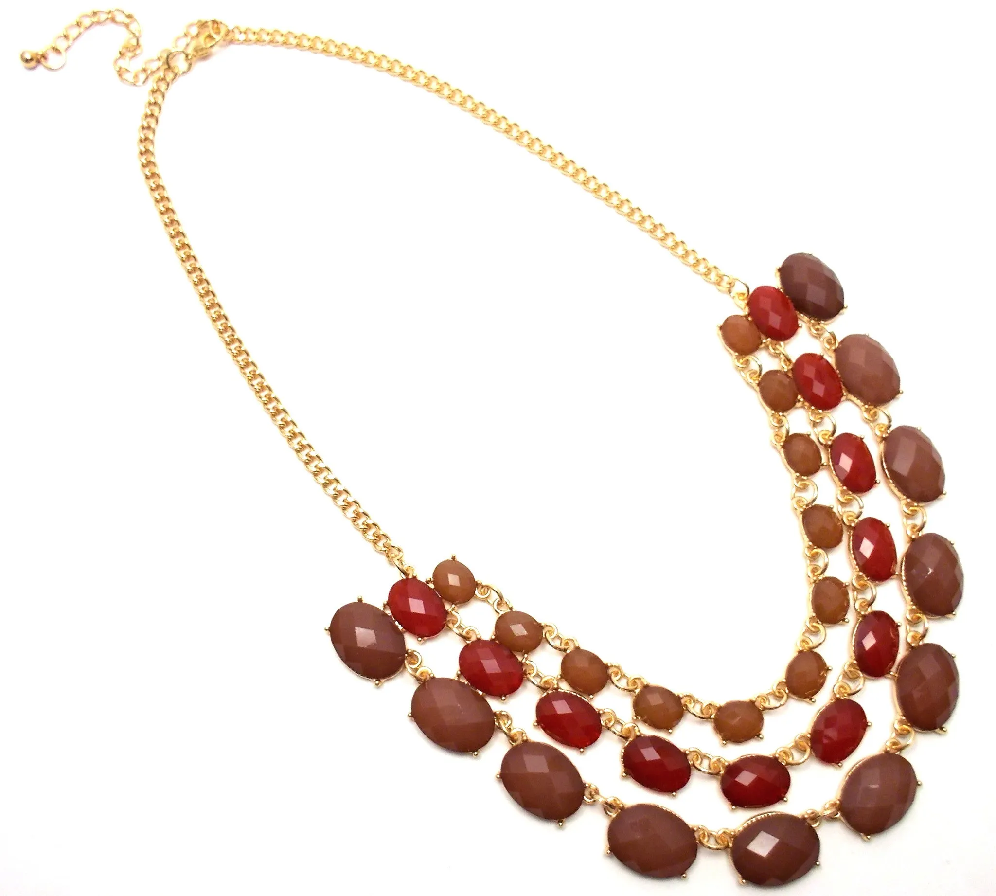 Layered Jeweled Statement Necklace