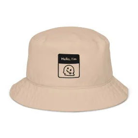 Melting Face Organic bucket hat (Stone)