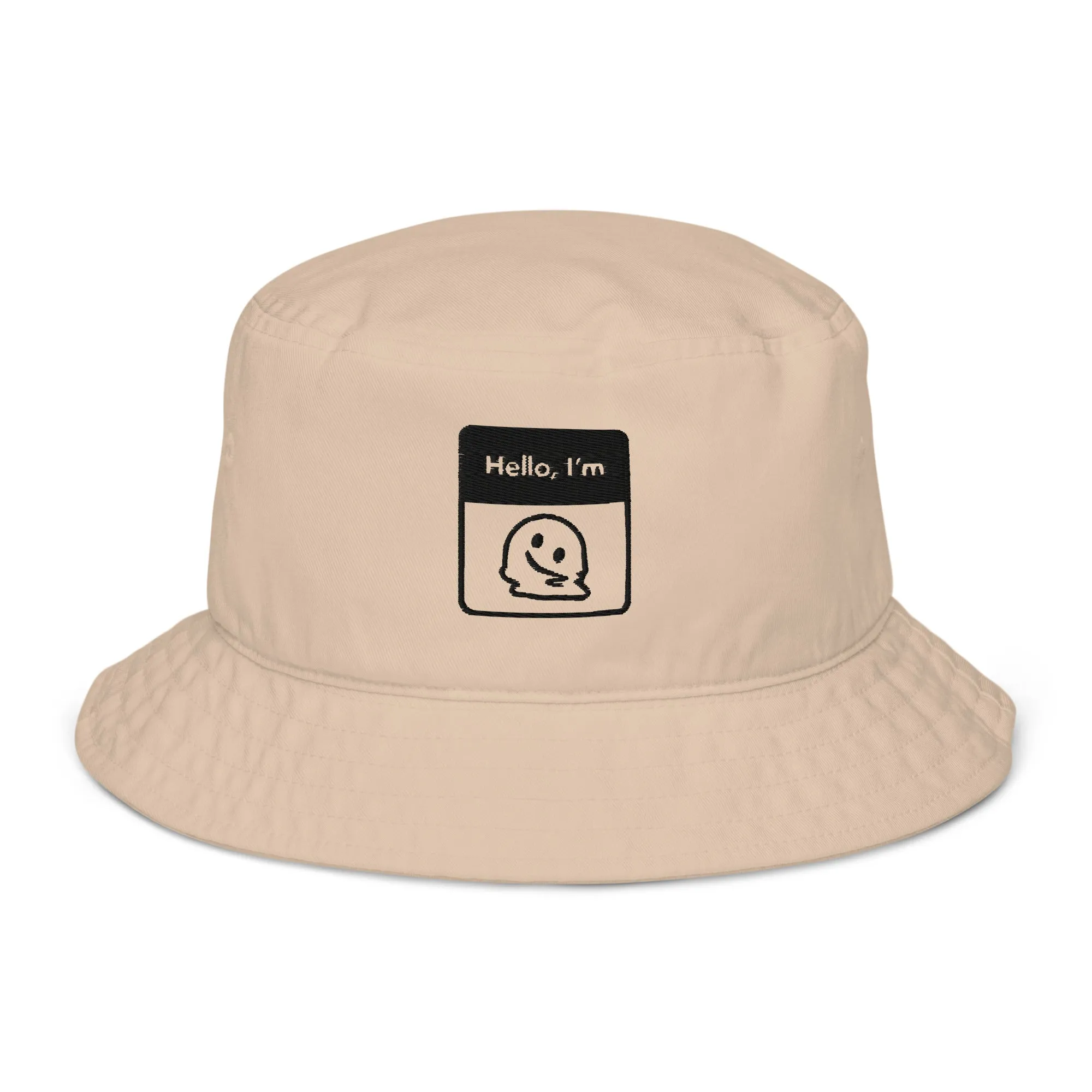 Melting Face Organic bucket hat (Stone)