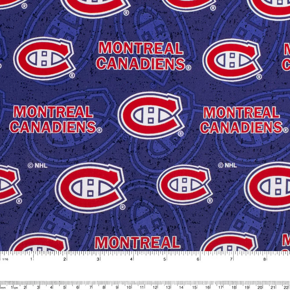 Montreal Canadiens - NHL Cotton Print - Logo - Blue