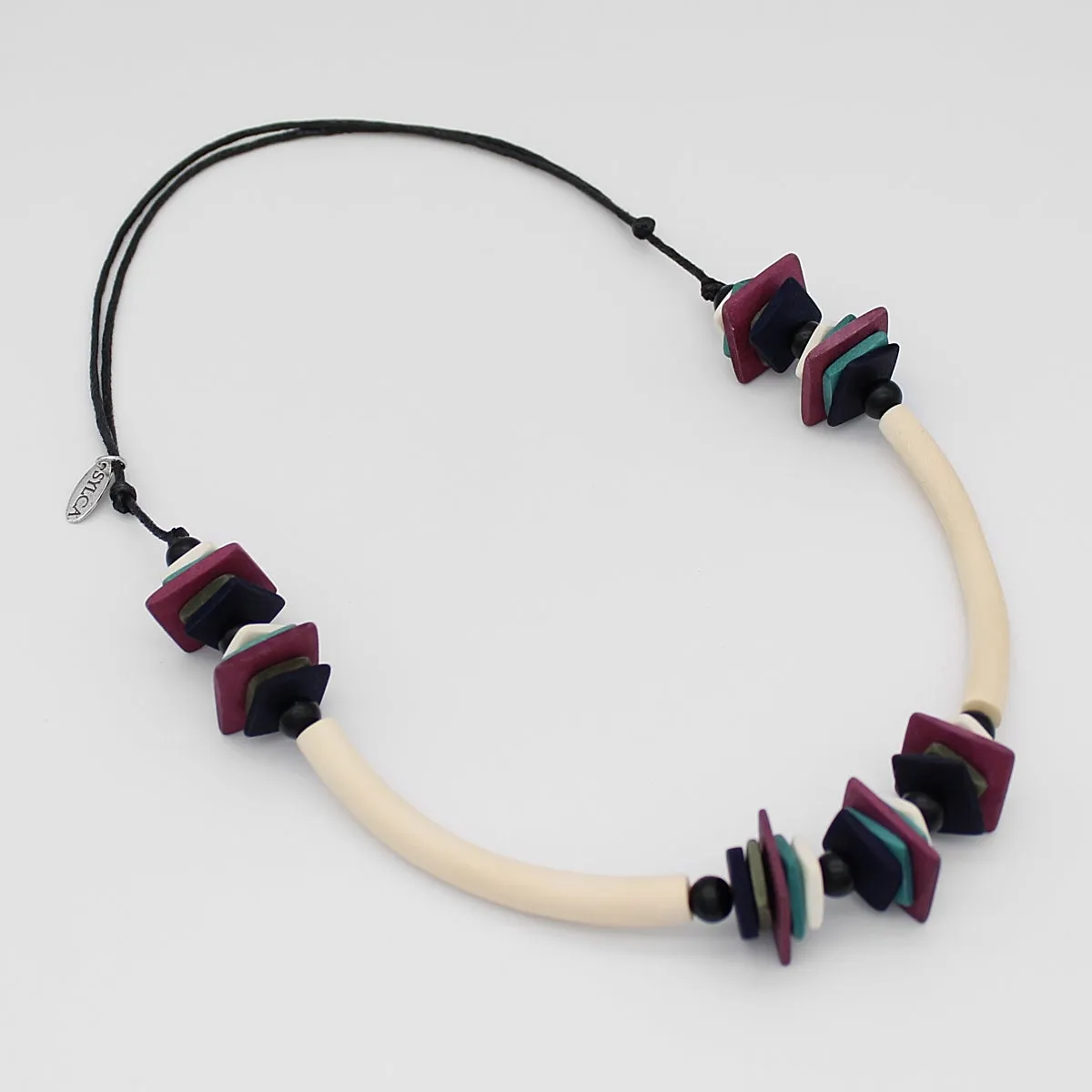 Multi Color Cybil Bar Statement Necklace