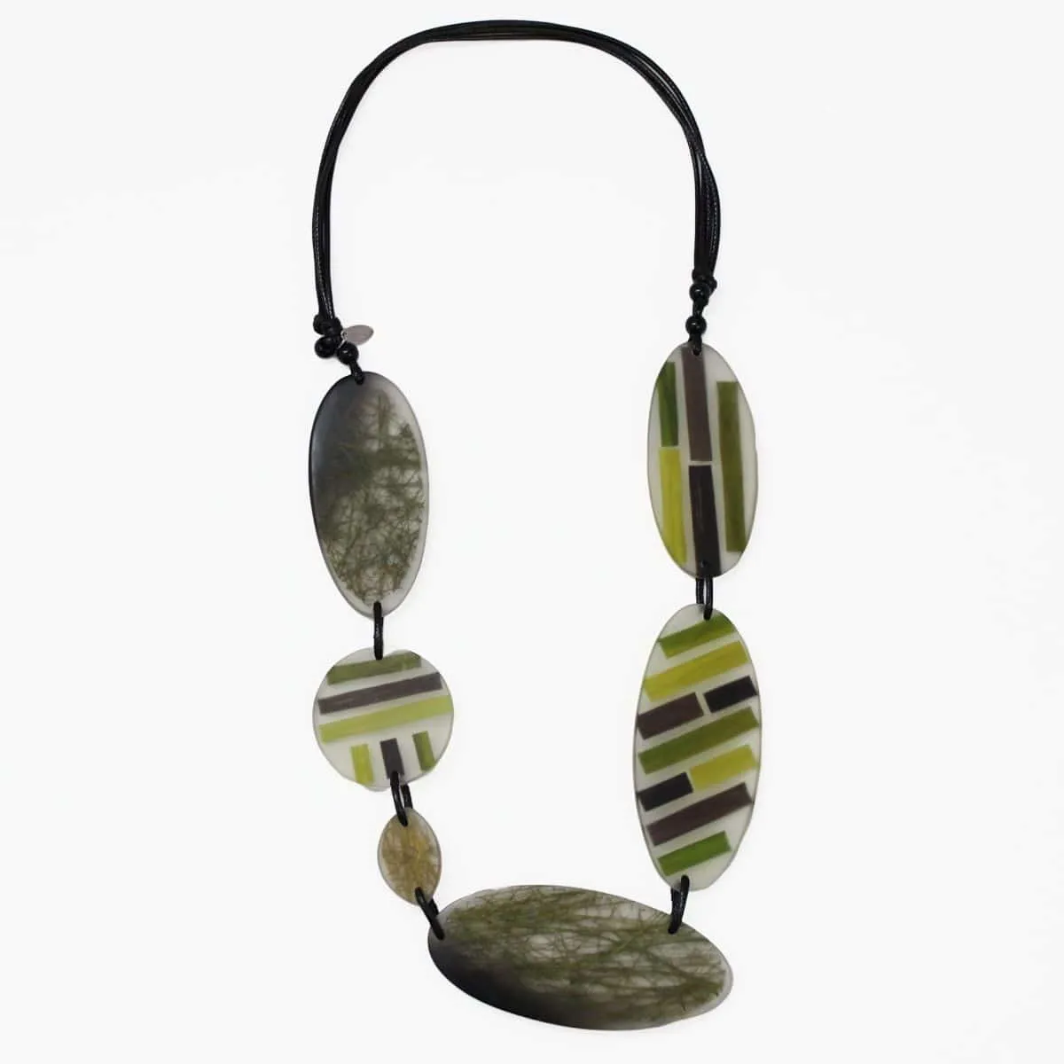 Olive and Black Alessia Statement Necklace