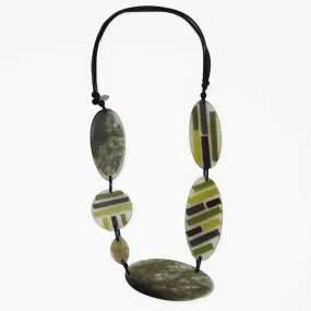 Olive and Black Alessia Statement Necklace