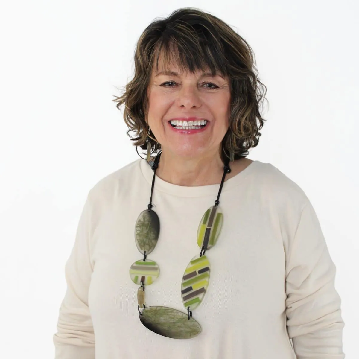 Olive and Black Alessia Statement Necklace