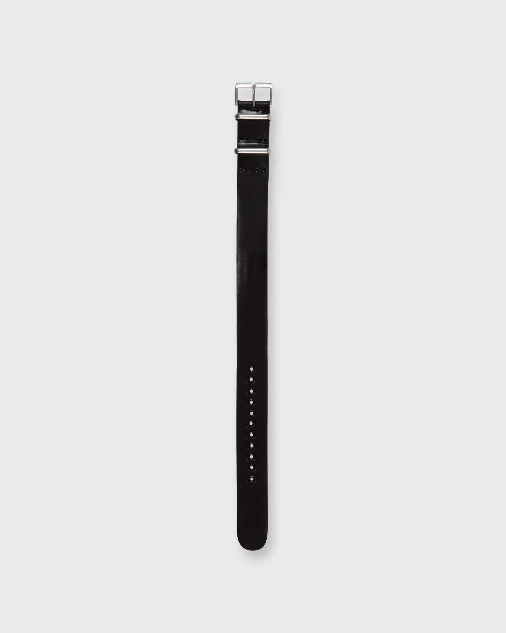 One-Piece Watch Strap in Black Leather