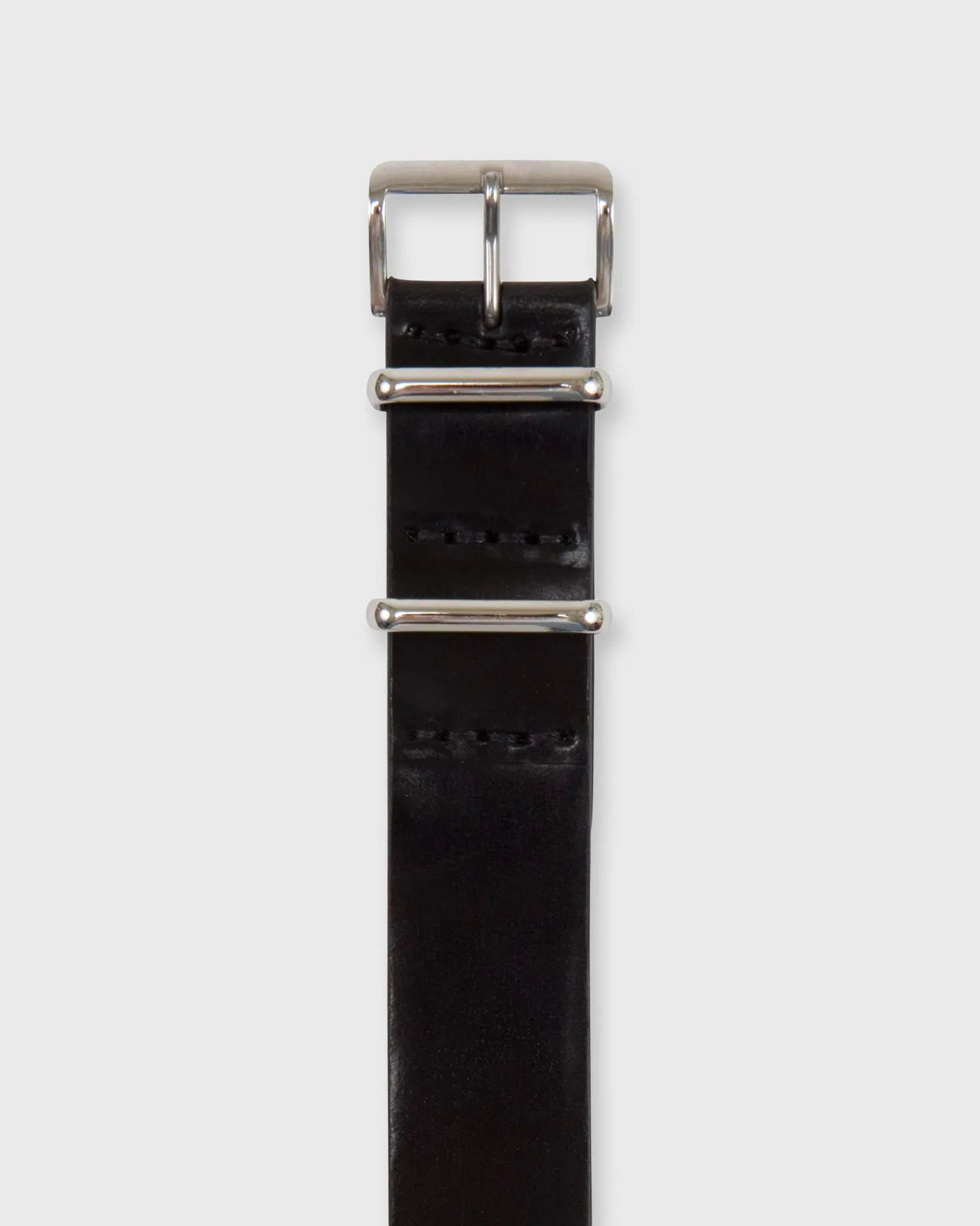 One-Piece Watch Strap in Black Leather