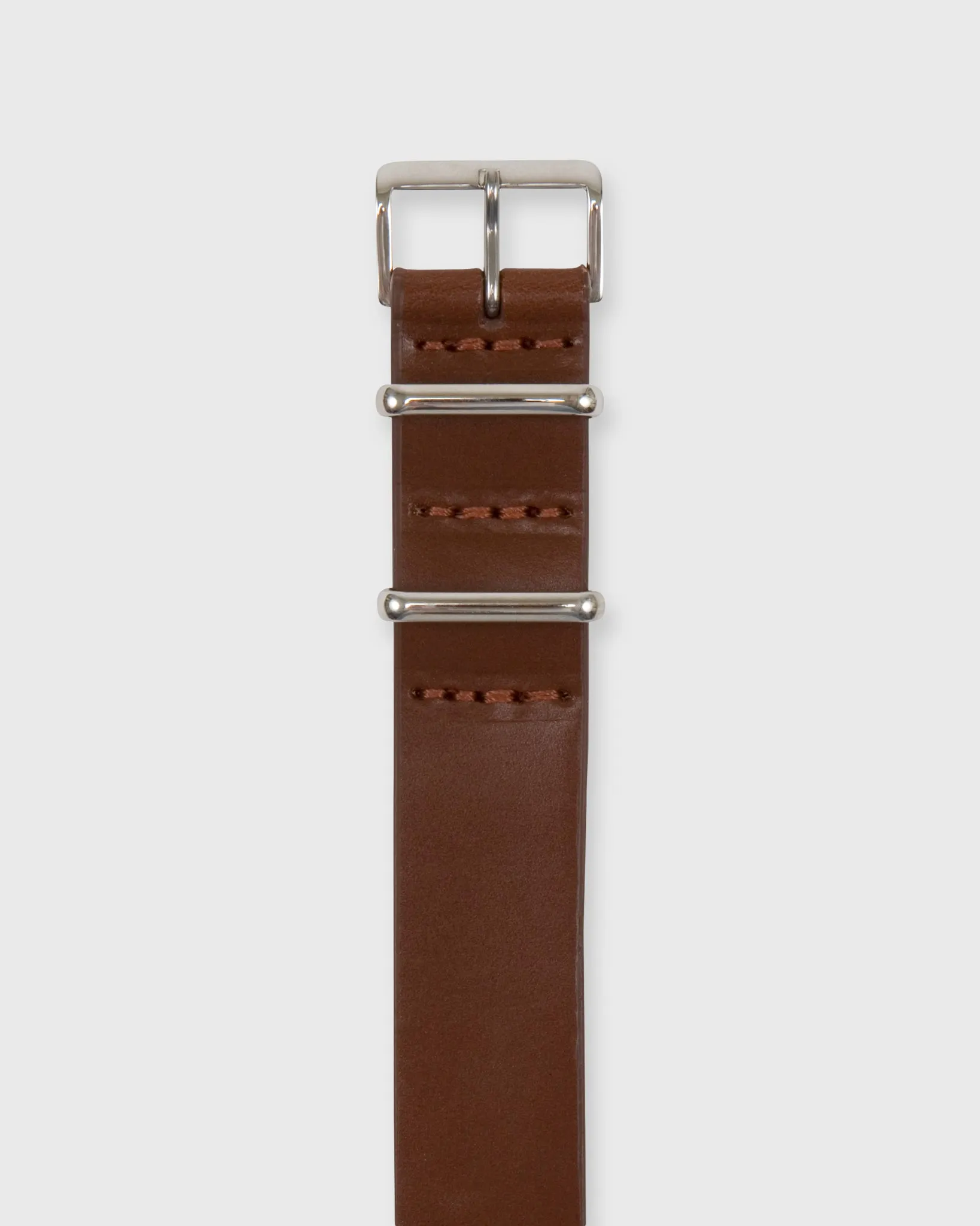 One-Piece Watch Strap in Medium Brown Leather