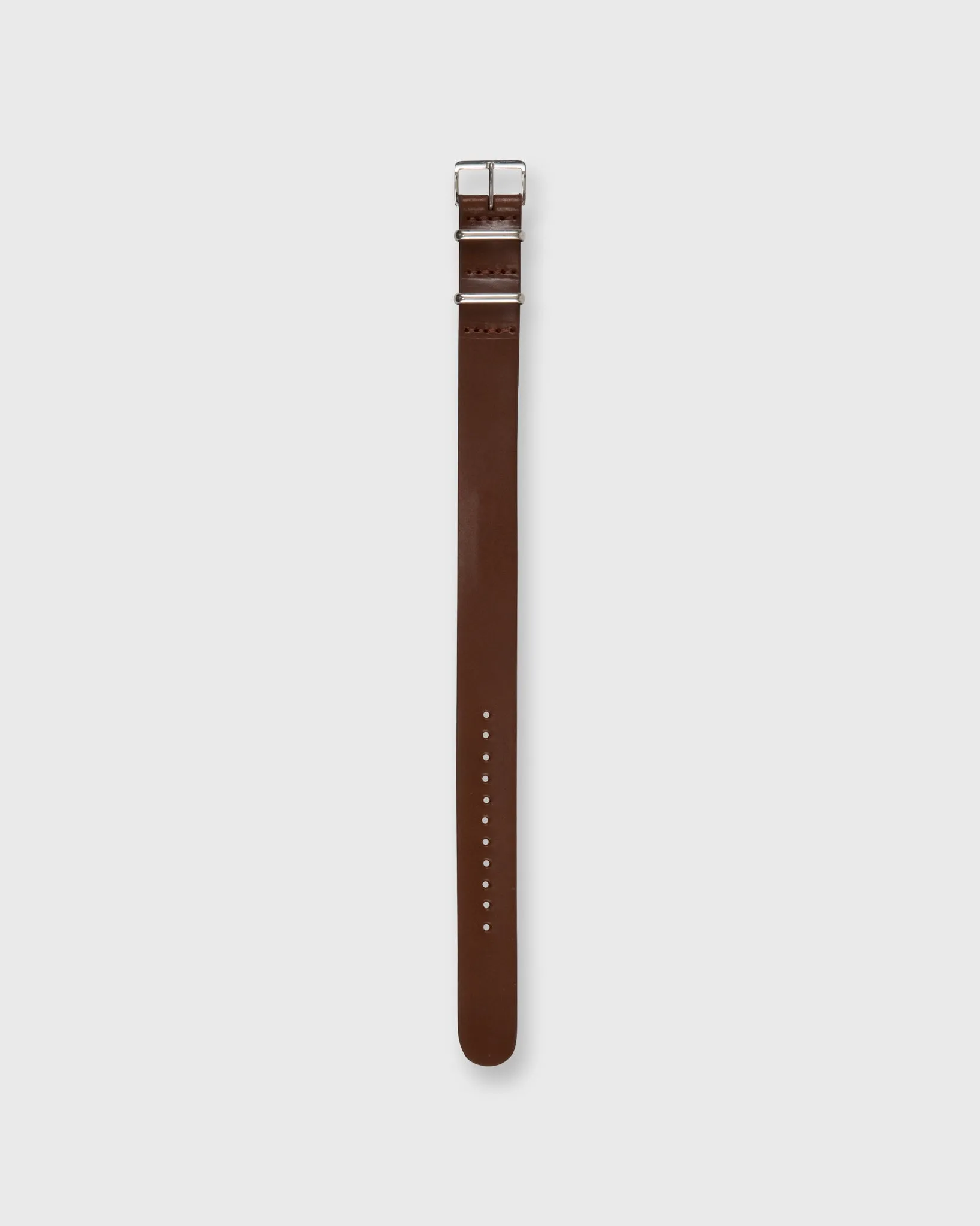 One-Piece Watch Strap in Medium Brown Leather