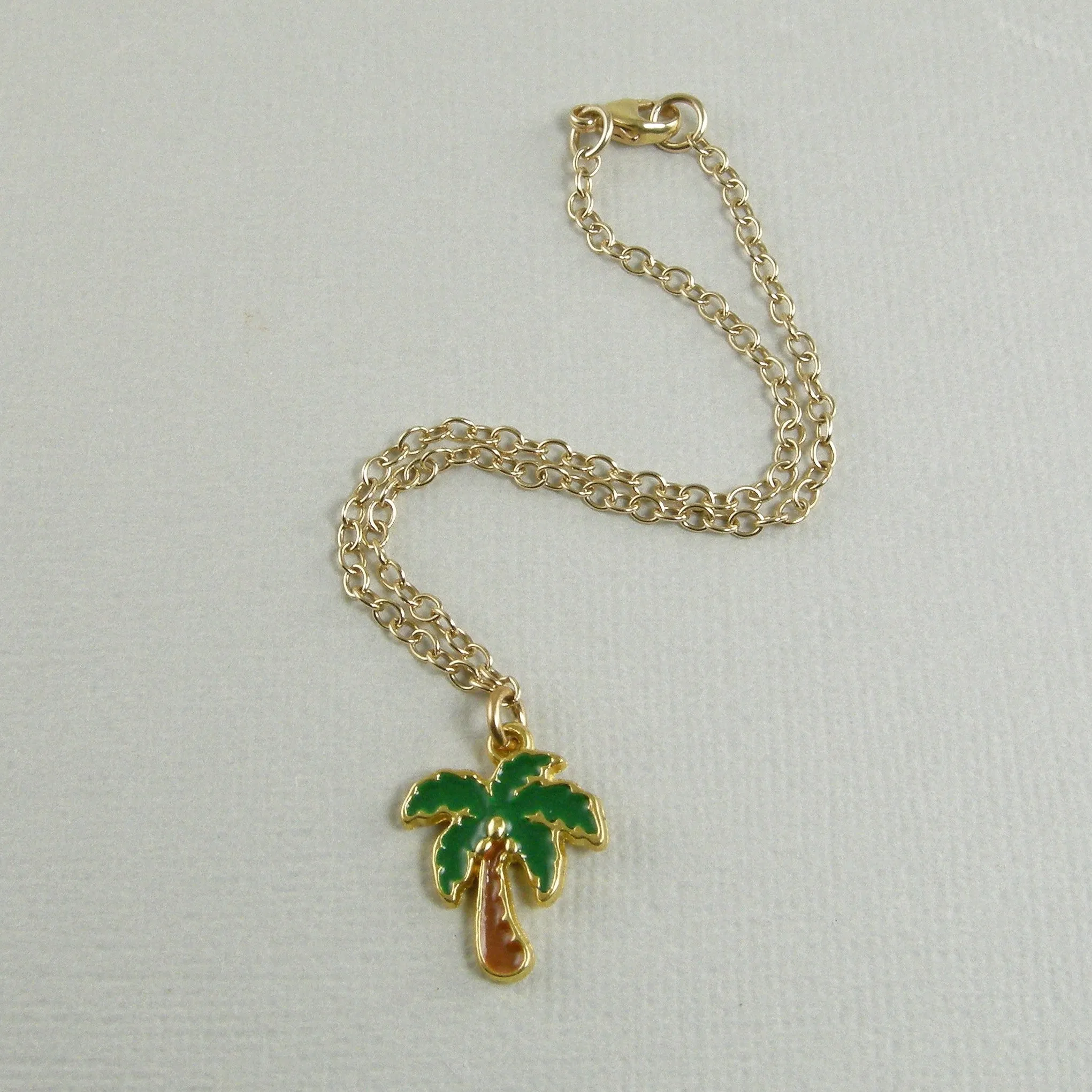 Palm Tree Anklet, Summer Anklet, Vacation Anklet