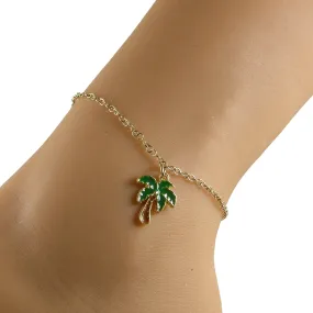Palm Tree Anklet, Summer Anklet, Vacation Anklet