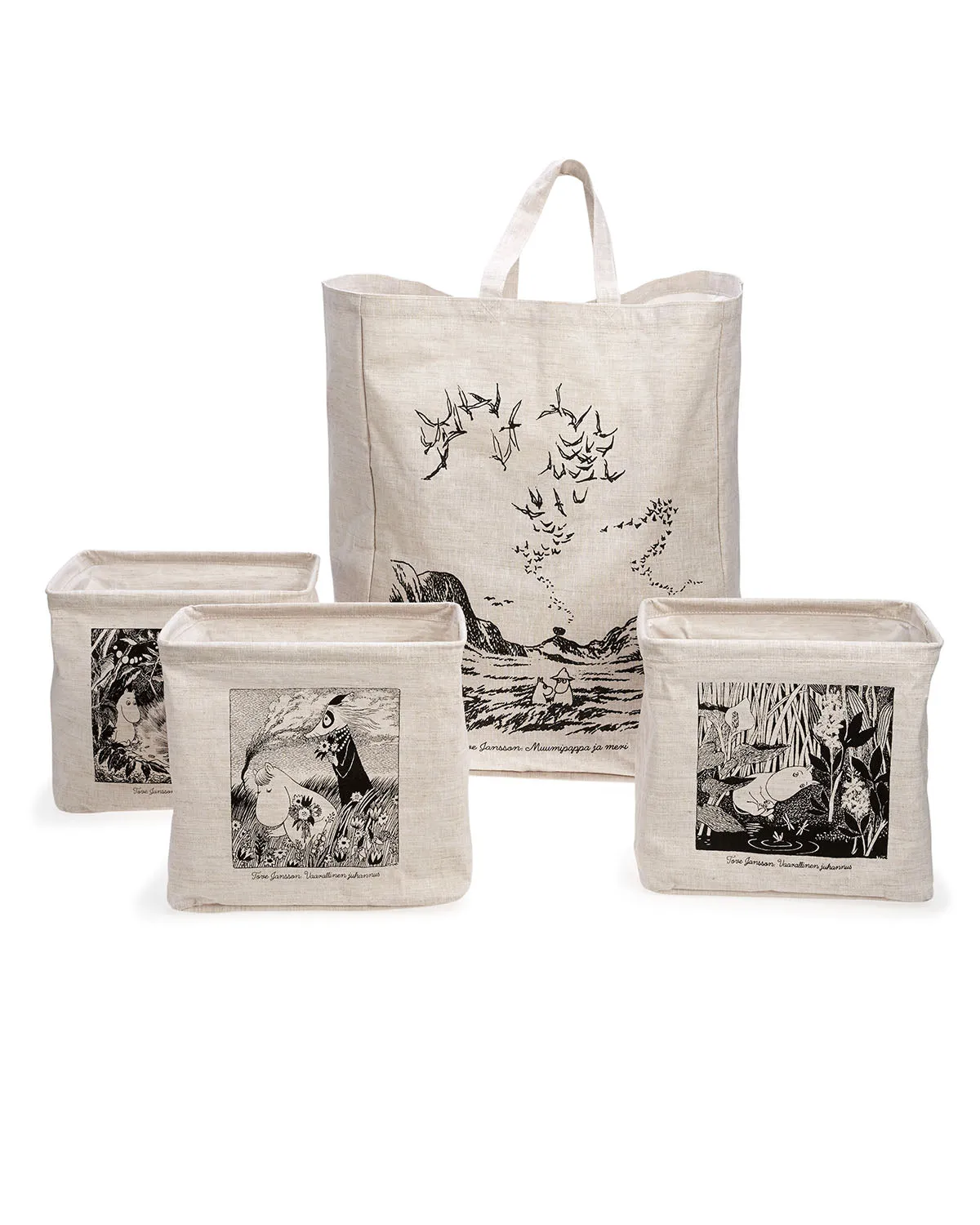 Piironki Helsinki Moomin Linen Storage Basket Midsummer