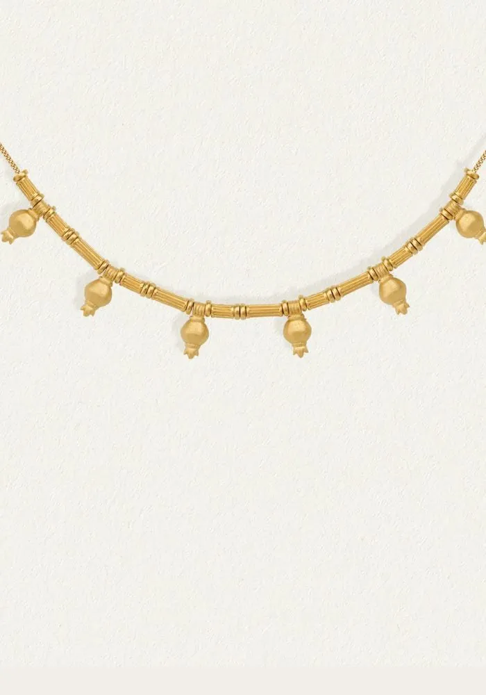 Pomegranate Statement Necklace - Gold