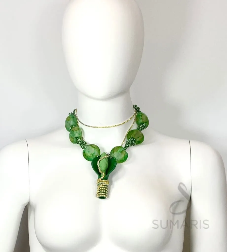 POP YOUR CORK OOAK STATEMENT NECKLACE