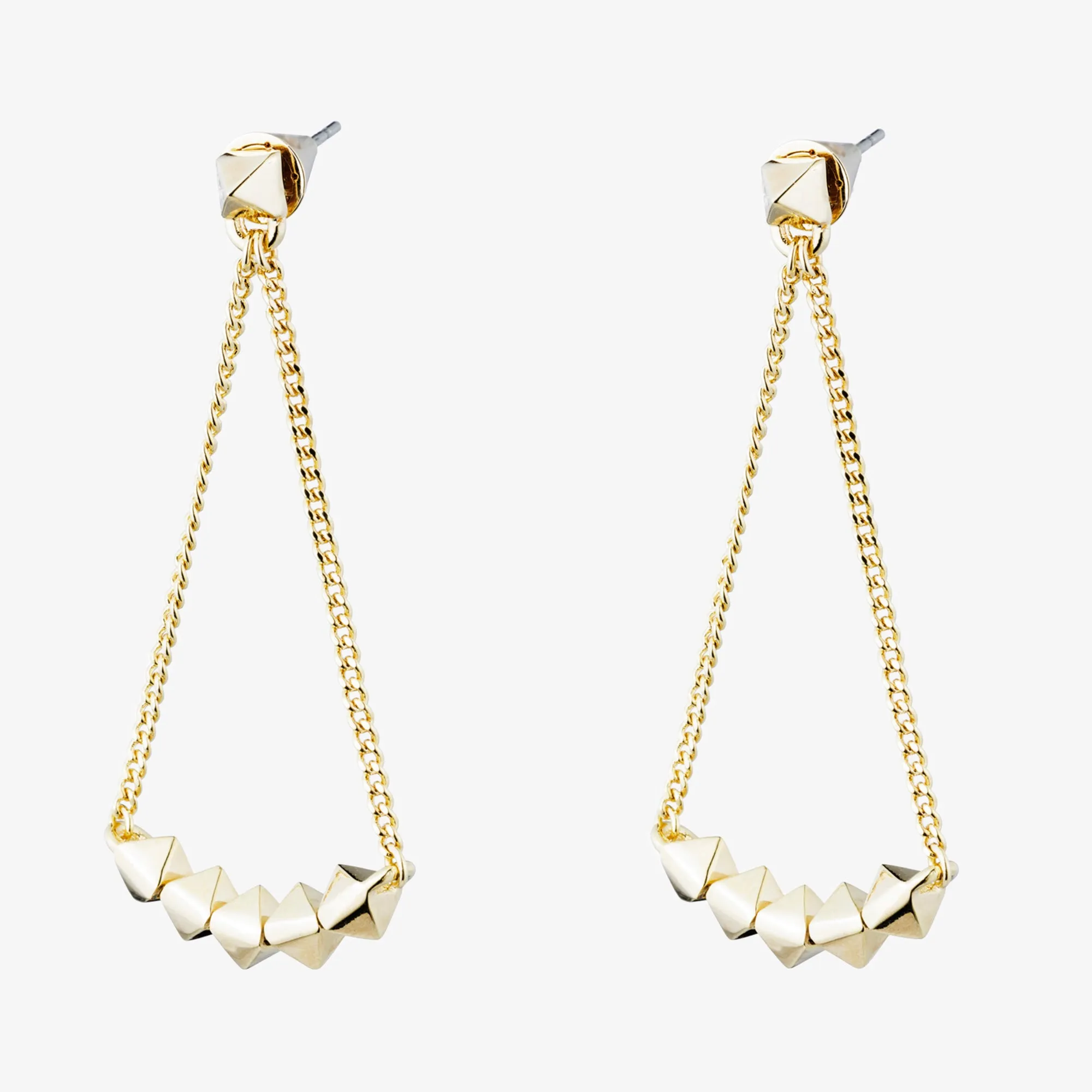 PYRAMID LINK EARRINGS