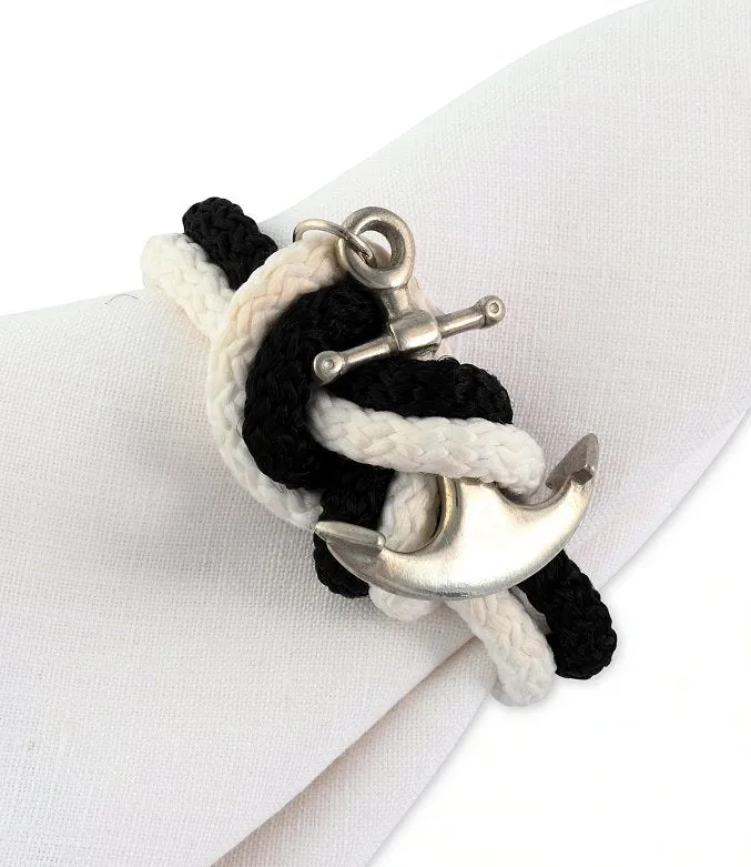 Rope Twist Anchor Napkin Ring Set