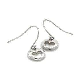 Round Heart Cutout Earrings