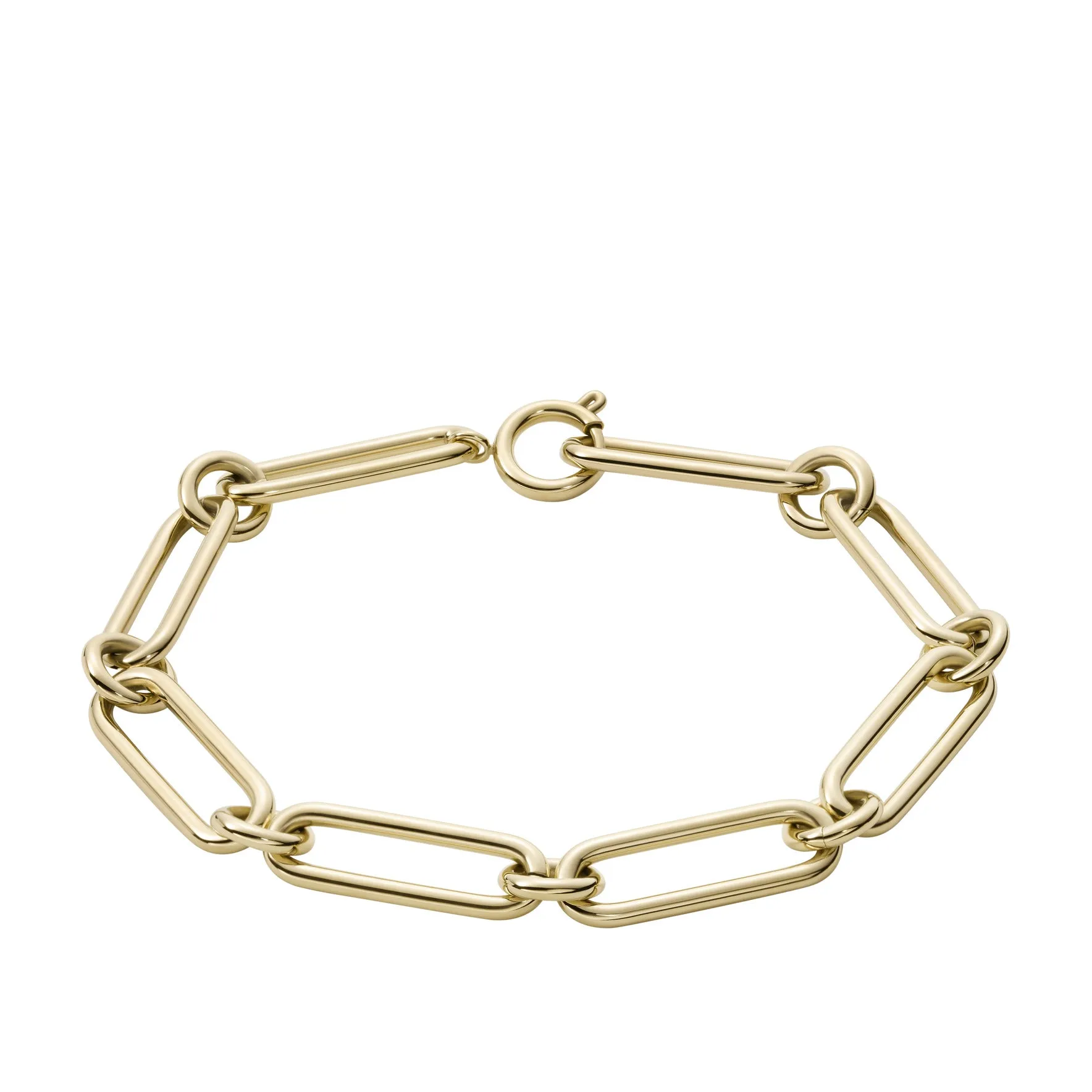 Rowan Oh So Charming Gold-Tone Stainless Steel Chain Bracelet