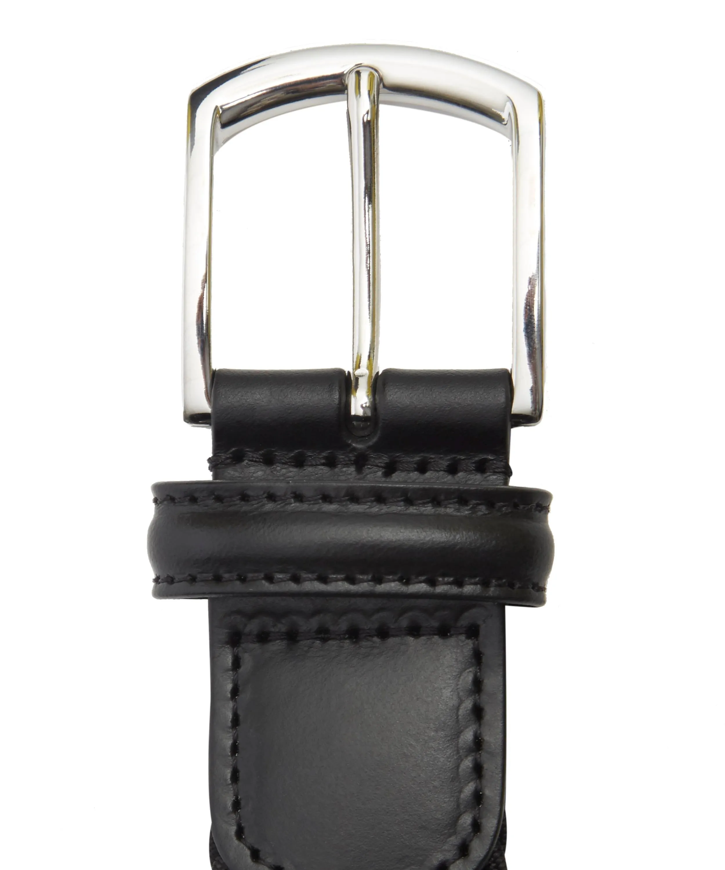 Solid Black Woven Belt - Anderson's