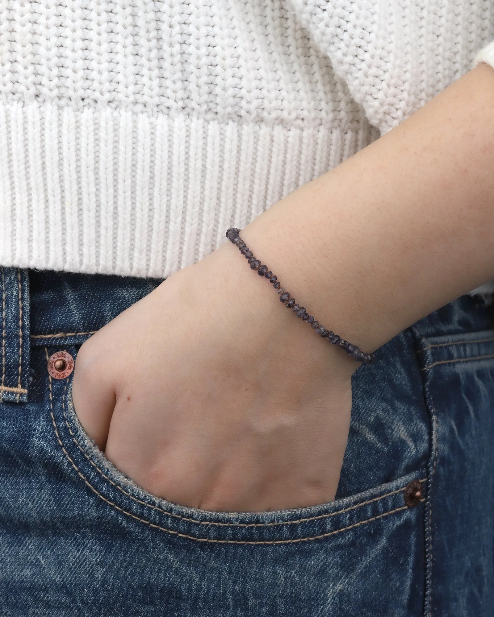 Stone Knot Tassel Bracelet